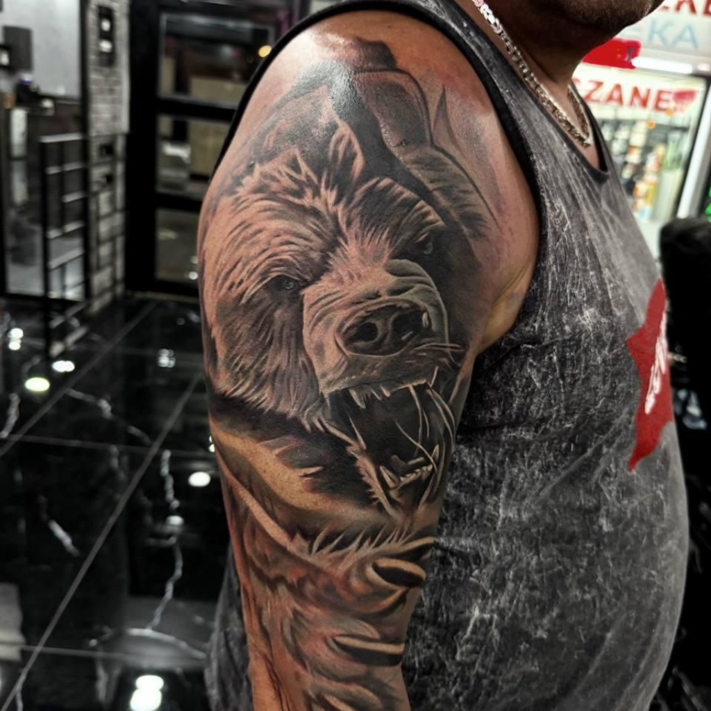 Amsterdam black and grey tattoo
